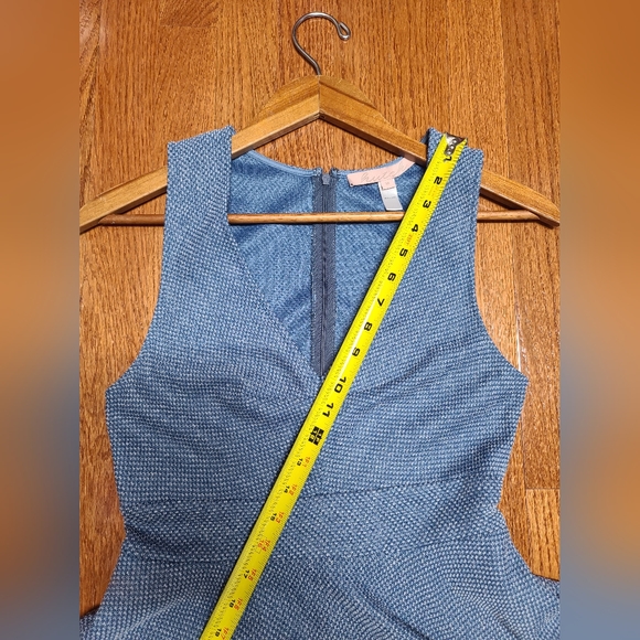 HUTCH BY ANTHROPOLOGIE HERRINGBONE BLUE LIPSTICK FIT AND FLARE SWING DRESS SZ M - Picture 15 of 15